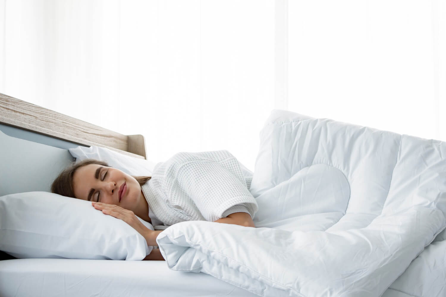 beautiful woman sleep bed home slapen valeriaan